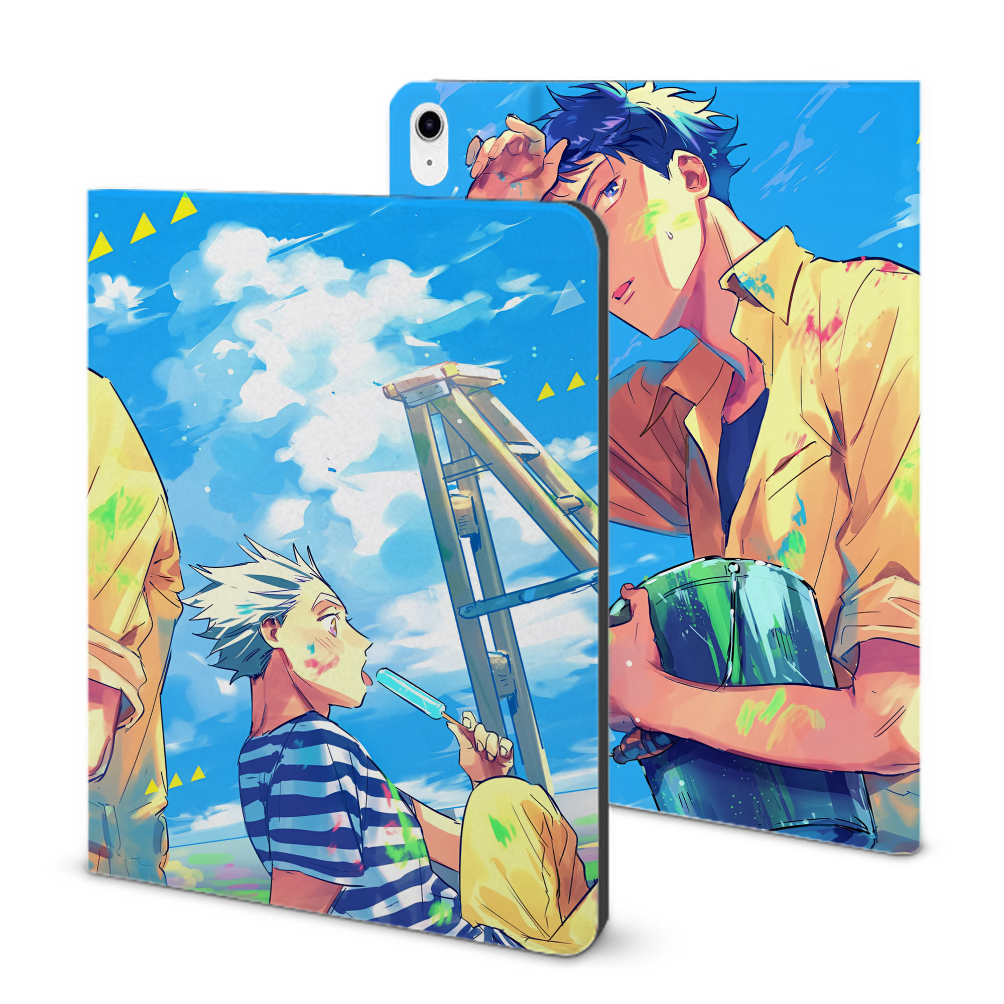 （画像用） ハイキュー!! Haikyu!! IPad ケース ブック型 PUレザー TPU 耐衝撃 軽量 薄型 ペン収納なし 全面保護 IPad 各モデル対応